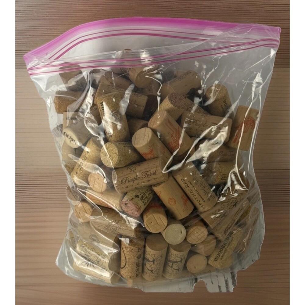 80 Natural Wine Bottle Corks Assorted Winery Brands - Crafting & DIY Bulk Lot